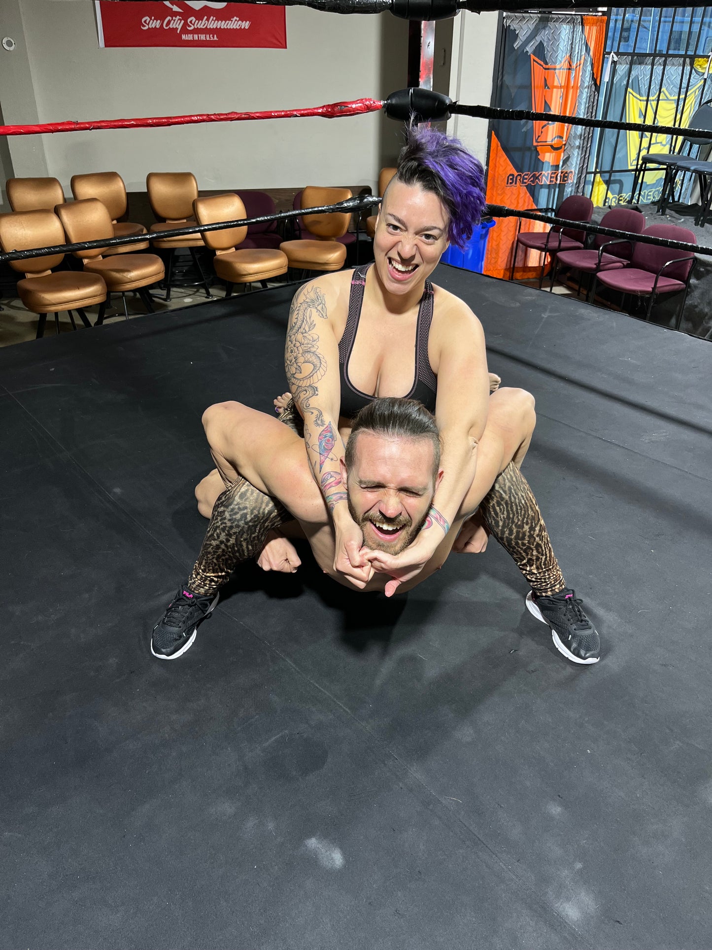 Mixed Wrestling Photoset: Sexy Sharon Doms Dick!