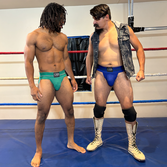 Hunky Studs Wrestle In Thongs & Jockstraps!