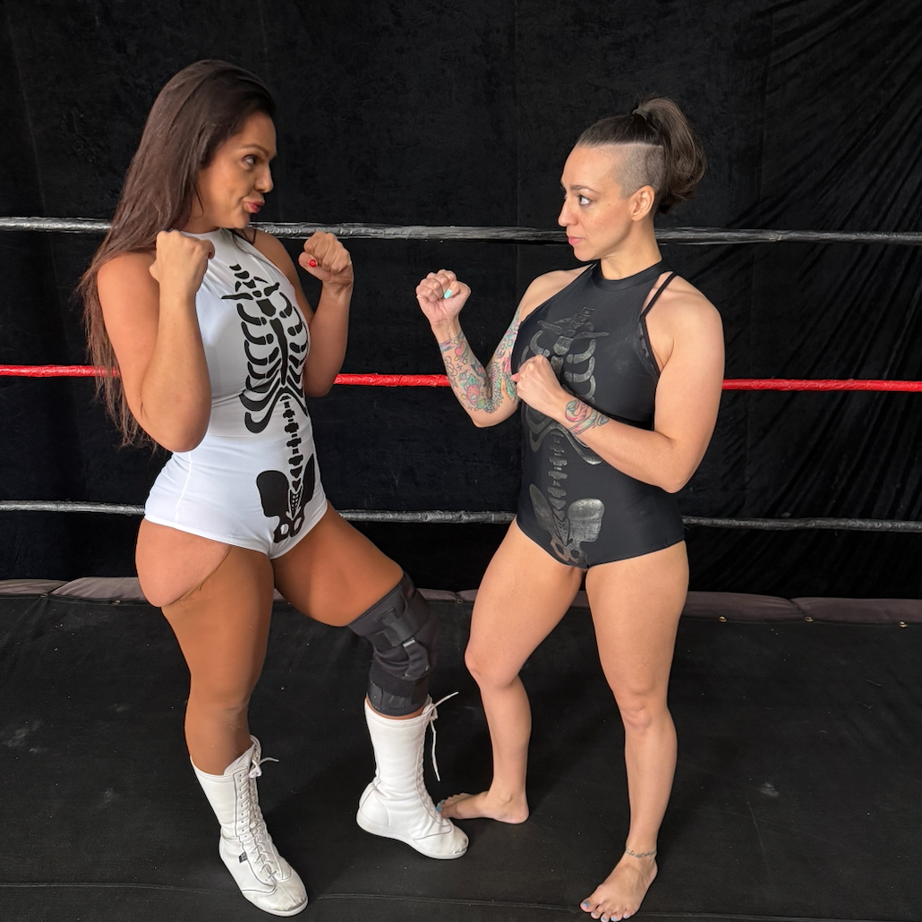 Women’s Halloween Stinkface Wrestling Match: Sharon v Nadia